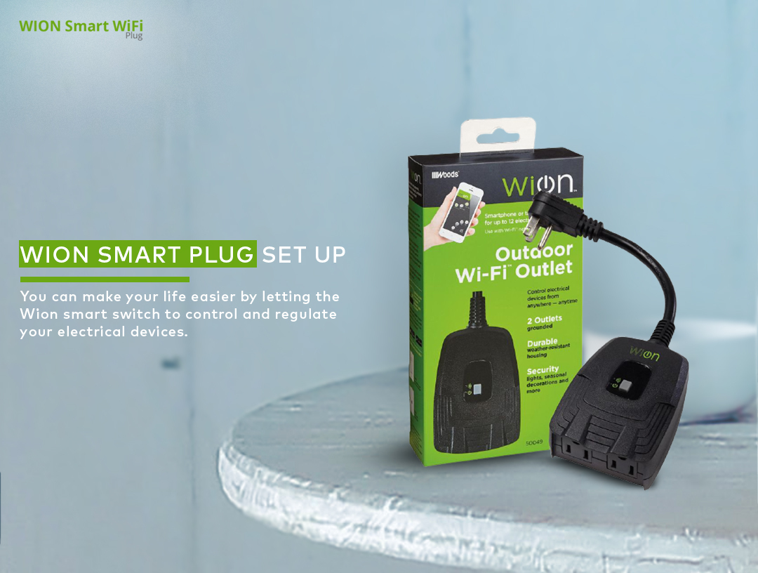 Wion Smart Electrical Outlet Indoor/Outdoor Wi-Fi Switch & Yard Stake Bundle