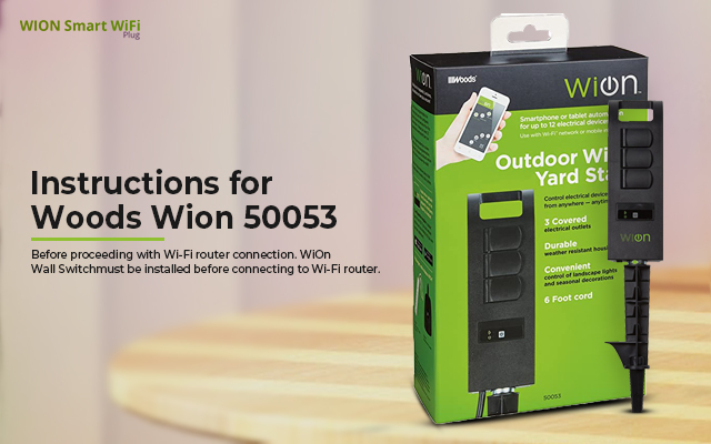 Installation Instructions for Woods Wion 50053 - Wion 50053 Manual